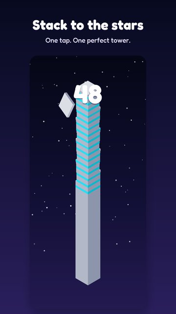 A tall Space Station tower rising into a starry sky, 48 floors high.