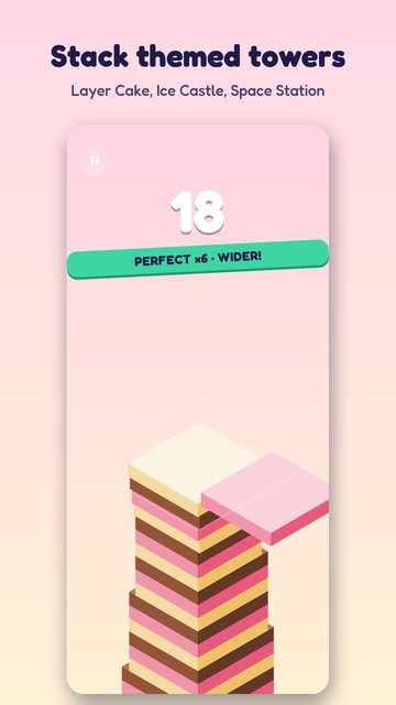 A Layer Cake tower of pink, cream and chocolate layers with a Perfect x6 combo.